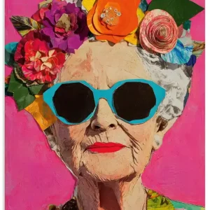 Wild und fabelhaft, Frau mit Blumenkranz U5MQ Wandbild Nur Für Kurze Zeit