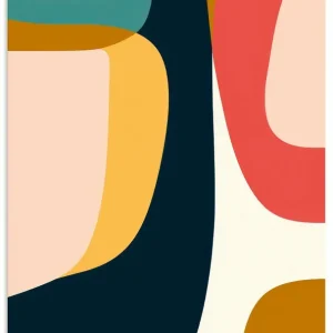 Wochenendangebot Abstrakt Midcentury Modern Shapes 1 U4WV Wandbild