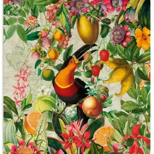 Toucan im exotischen Blüten und Früchte U4VU Wandbild Jetzt Bestellen