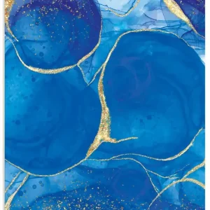 Solange Der Vorrat Reicht Flüssiger Blauer Marmor U4WM Wandbild
