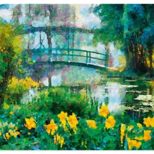 Brücke über den See U2AW Wandbild Billig