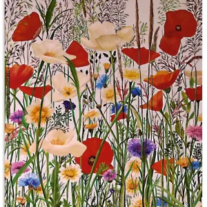 Blumenwiese U4DR Wandbild Schneller Versand
