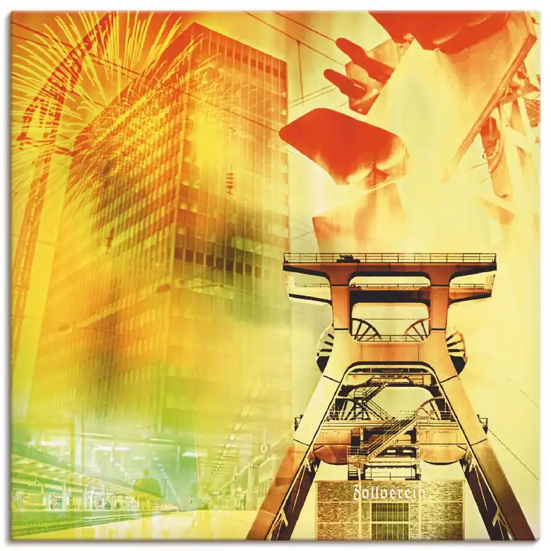 Essen Skyline Abstrakte Collage I Q4BO Wandbild Preisknaller