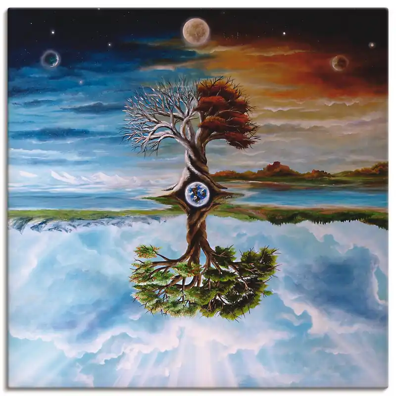 Jahreszeitenbaum R7NE Wandbild Versand Am Gleichen Tag