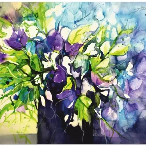 Begrenztes Angebot Wicken in schwarzer Vase T2TJ Wandbild