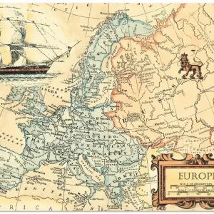 Europakarte T3BN Wandbild Beliebt