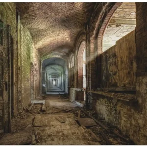 Günstig Lost Place düsterer Gang T9SB Wandbild