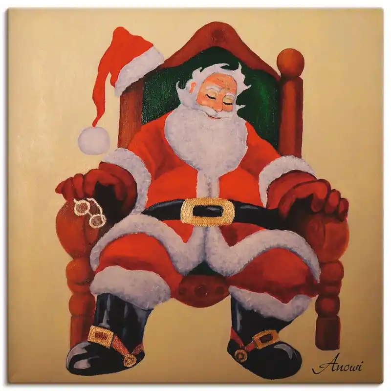 Bestpreis Schlafender Weihnachtsmann S5LY Wandbild