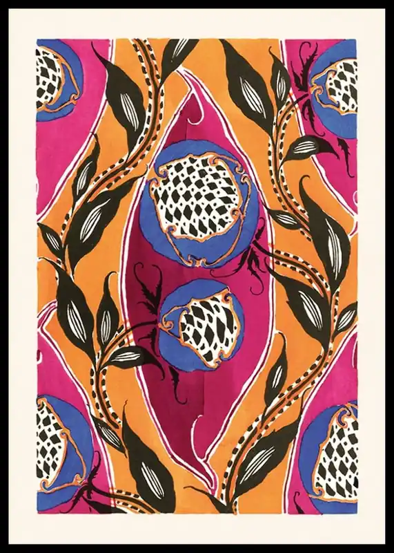Pochoir Pattern by E. A. Seguy Poster Kostenloser Rückversand