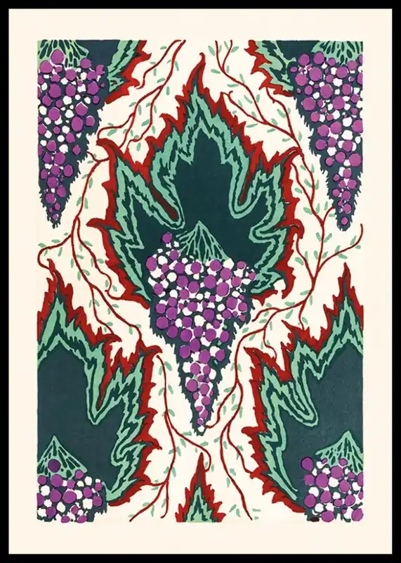 Must-Have Grape Pattern by E. A. Seguy Poster