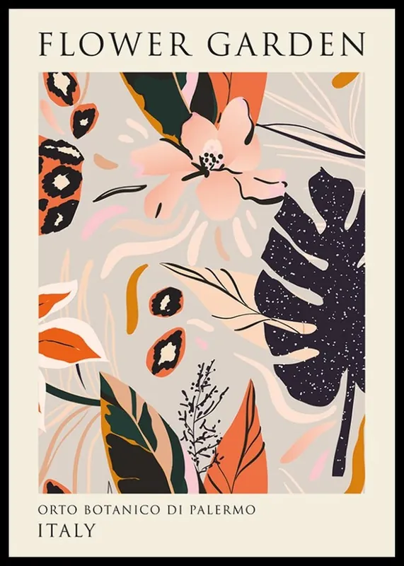 Solange Der Vorrat Reicht Flower Garden Palermo Poster