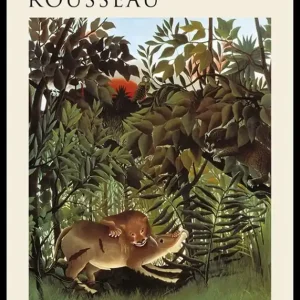 The Hungry Lion By Henri Rousseau Poster Jetzt Kaufen