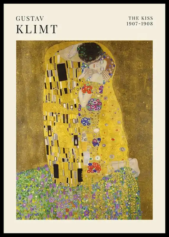 The Kiss By Gustav Klimt Poster Versand Am Gleichen Tag
