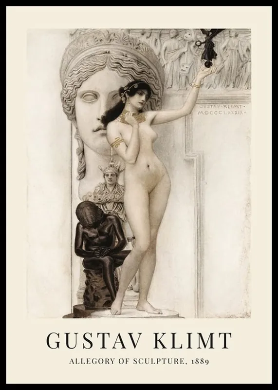 Allegory Of Sculpture By Gustav Klimt Poster Sichere Zahlung