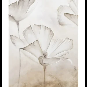 Garantierte Lieferung Painted White Flowers Poster