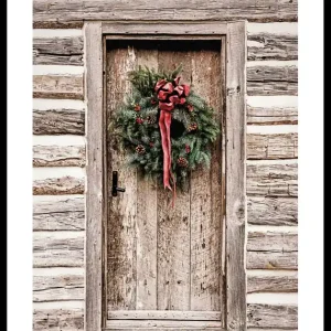 Geprüft Christmas Wreath On Door Poster