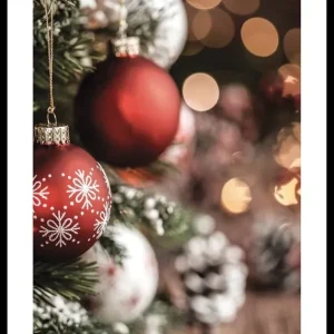 Garantierte Lieferung Red Christmas Decorations Poster