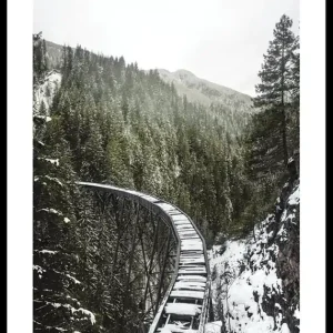 Winter Railroad Poster Neue Ware