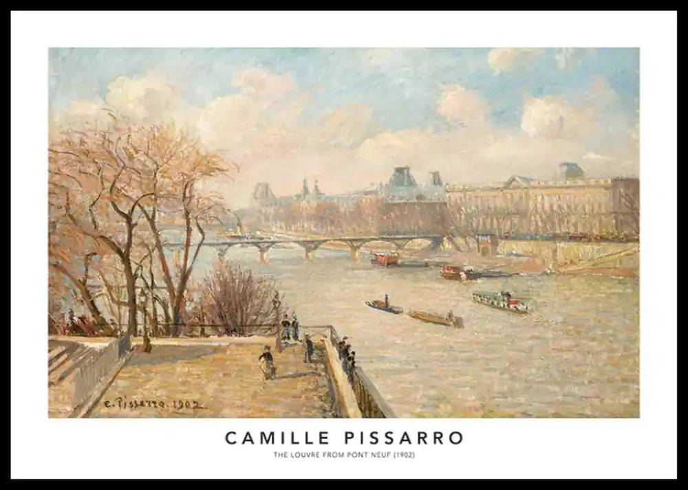 Pissarro Louvre From Pont Neuf Poster Nur Heute