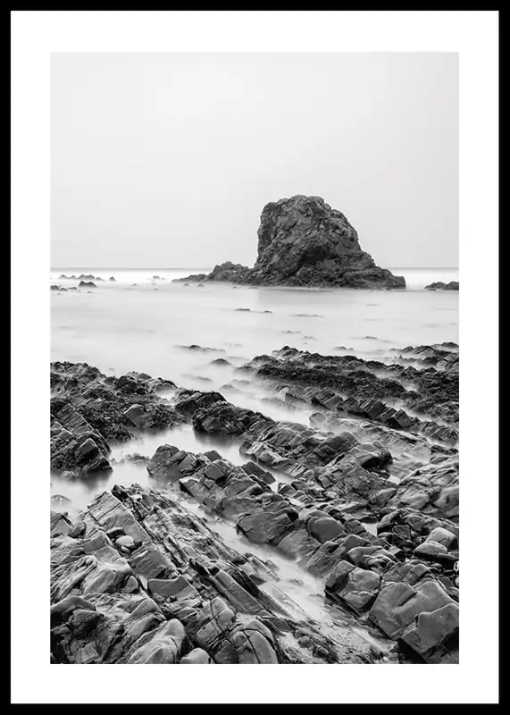 Sea Cliffs BW Poster Versand Am Gleichen Tag