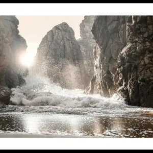 Neue Ware Waves Between Rocks Poster