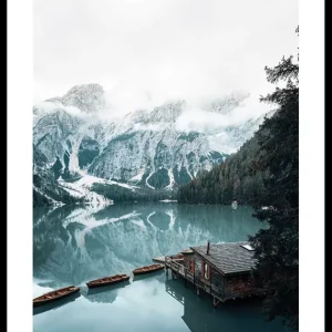 Billig Snowcapped Mountains Poster