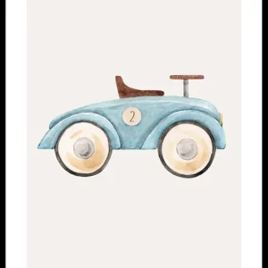 Blue Toy Car Poster Kostenfreie Lieferung