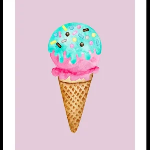 Schnäppchen Ice Cream In Pink Poster