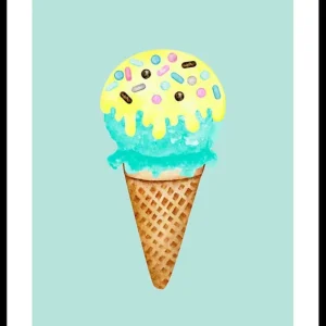 Super-Preis Ice Cream In Blue Poster