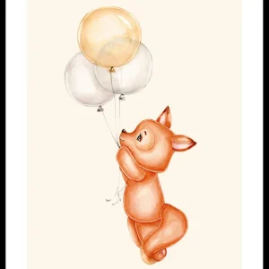 Geprüft Fox With Balloons Poster
