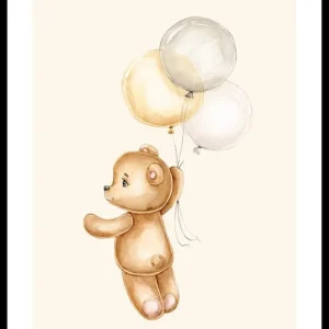 Teddy With Balloons Poster Wochenendangebot