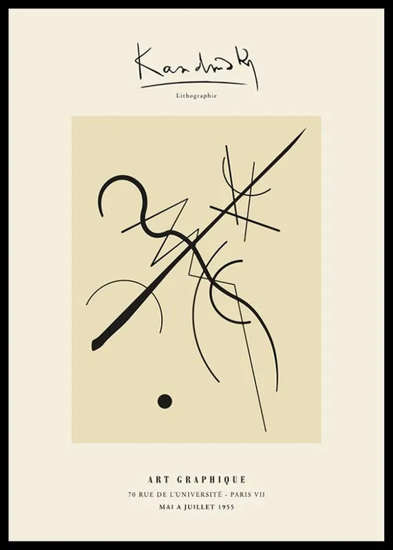 Kandinsky Lithographic Poster Nur Heute