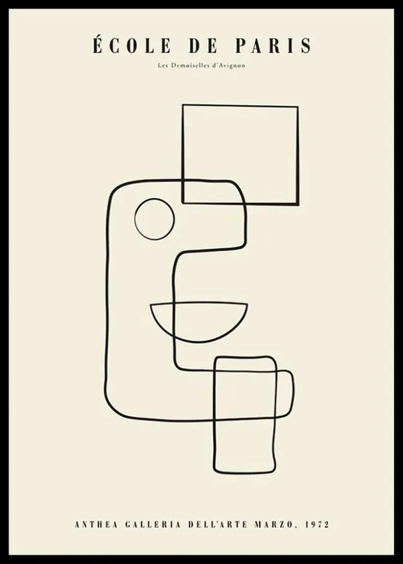 Cubisme Et Lignes Poster Sonderaktion