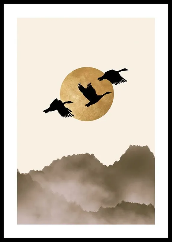 Solange Der Vorrat Reicht Silhouette No3 Poster
