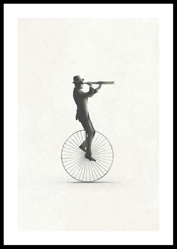Kostenloser Versand Retro Unicycle Poster