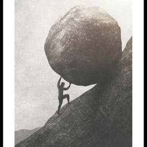Direkt Vom Hersteller Pushing Uphill Poster