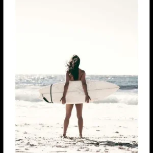 Direkt Vom Hersteller Surfer On Beach Poster
