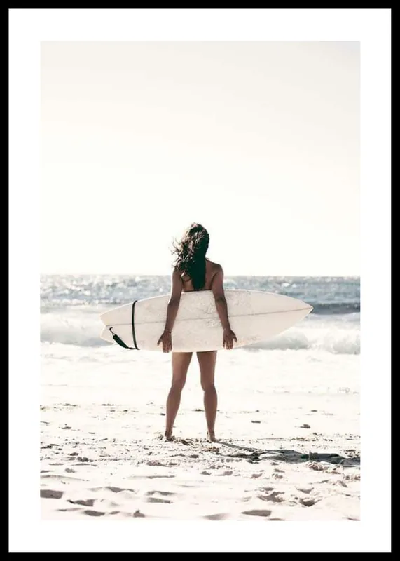 Direkt Vom Hersteller Surfer On Beach Poster