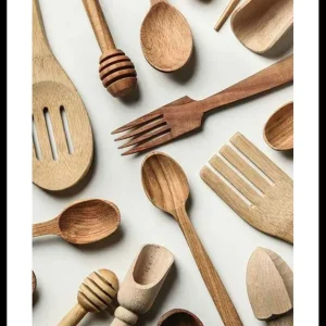 Wooden Kitchen Tools Poster Expressversand