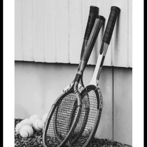 Solange Der Vorrat Reicht Old Tennis Rackets Poster