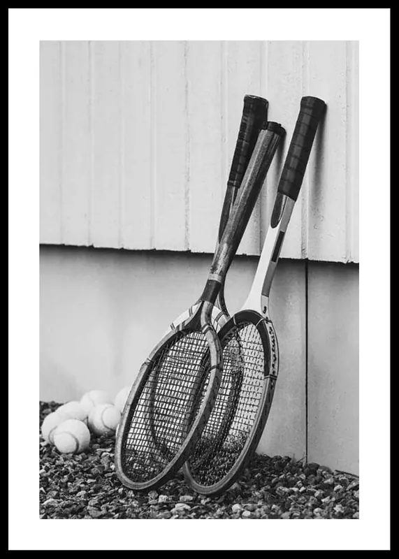 Solange Der Vorrat Reicht Old Tennis Rackets Poster