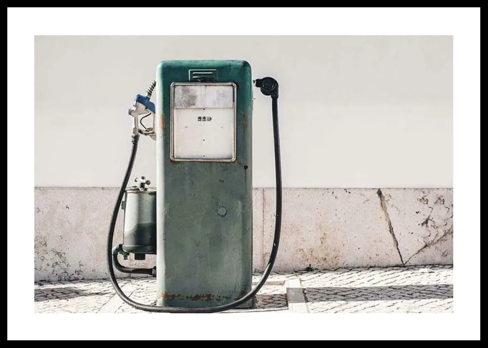 Vintage Gasoline Pump Poster Versand Am Gleichen Tag