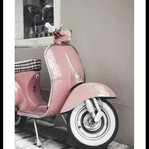 Pink Old Vespa Poster Direkt Vom Hersteller