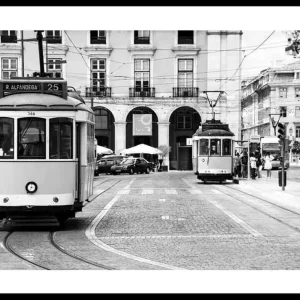 Neuheit Trams In Lisbon Poster