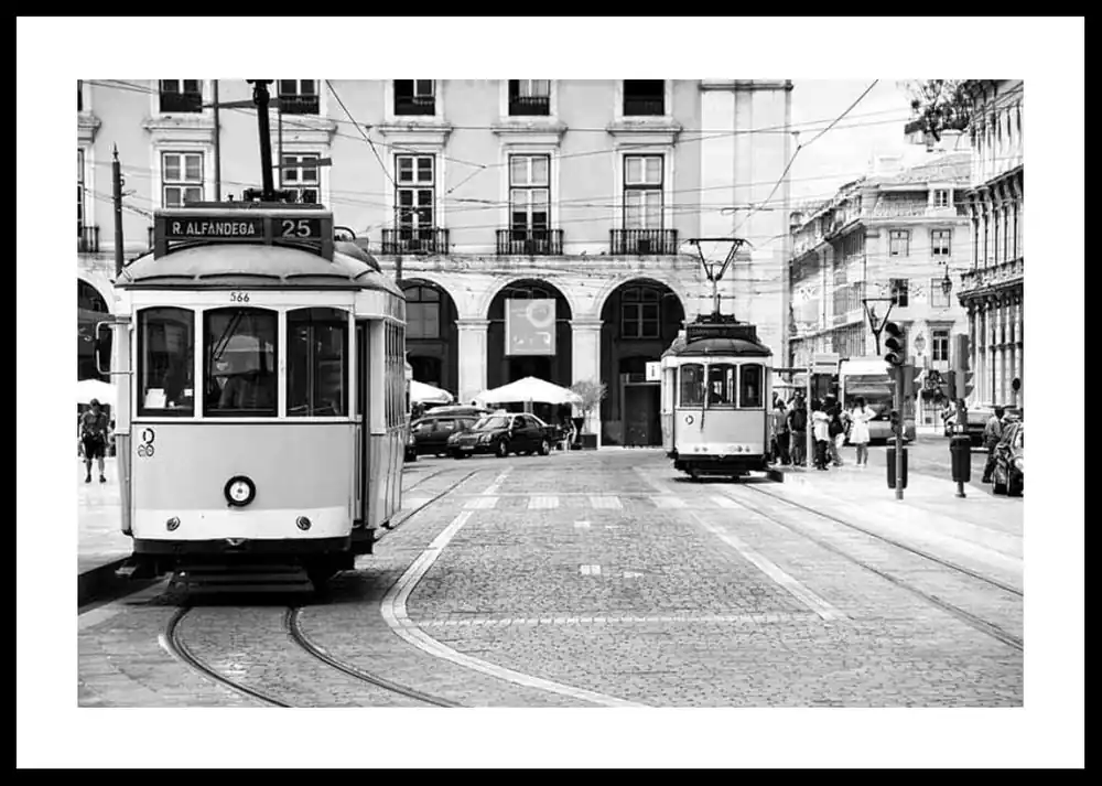 Neuheit Trams In Lisbon Poster