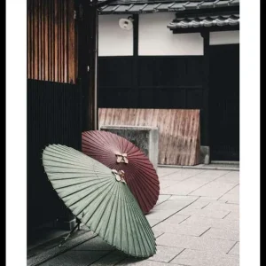 Kracherpreis Umbrellas In Kyoto Poster