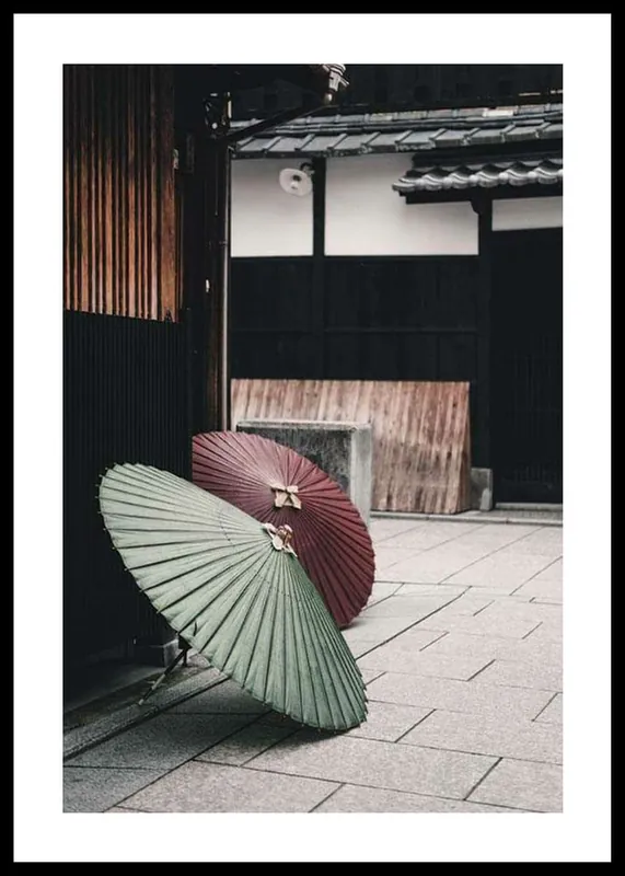 Kracherpreis Umbrellas In Kyoto Poster