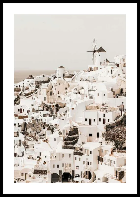 Oia Village Santorini Poster Super-Preis