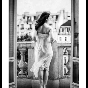 Woman On Balcony Poster Direkt Vom Hersteller