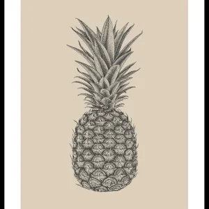 Neuheit Pineapple Sketch Poster